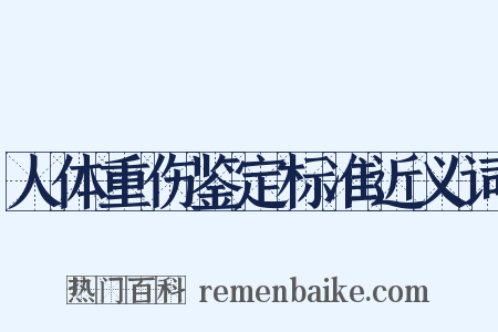 人体重伤鉴定标准近义词是什么意思的图片